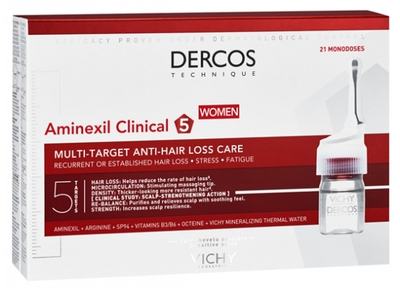 Третман против опаѓање на косата за жени Dercos Aminexil Clinical Vichy 5 21 x 6 мл