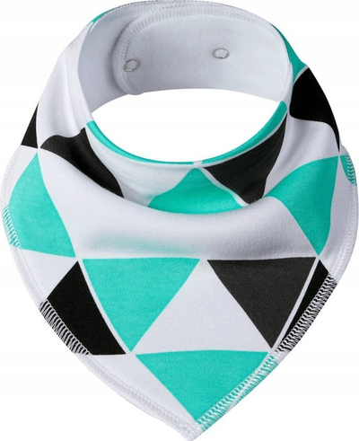 Përparëse-shall për bebe Cotton Bib me trekëndësha shumëngjyrësh, pambuk 100%