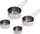 Set gotash matëse kuzhine pa markë, 4 copa, çelik inox, argjend