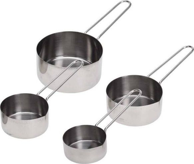 Set gotash matëse kuzhine pa markë, 4 copa, çelik inox, argjend