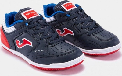 Atlete futsalli për kalamaj Joma Top Flex 2243 IN Jr, për indoor, me shollë gome, blu navy me të kuqe