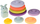 Lodër piramidë sensorike Baby Toys, unaza silikoni, 6m+, shumëngjyrëshe