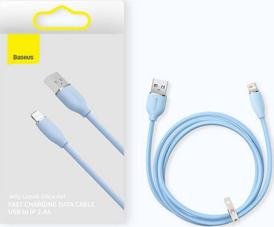 Kabllo Baseus, USB - A në Lightning, 2.4 A, 2 m, e gjelbër