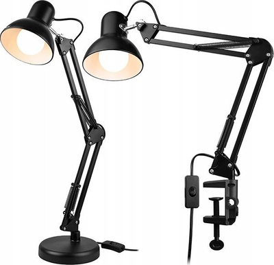 Lampë tavoline Tracer Architect 2 in 1, 2xE27, 40W, e zezë