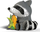 Puzzle 3D Eugy Raccoon, 46 pjesë, lodër edukative, shumëngjyrëshe