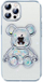 Kallëp silikoni iLike për iPhone 15 Pro, Desire Bear, argjendtë