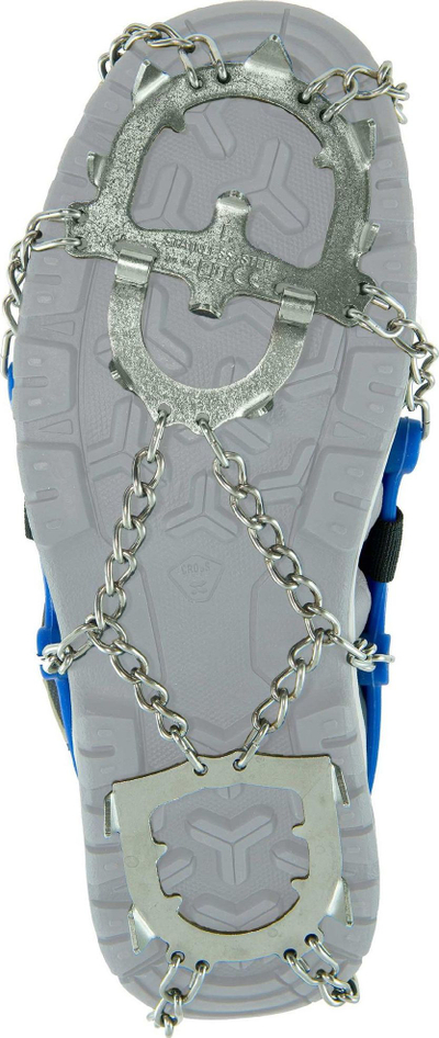 Kapëse akulli Rapeks ICETRAK L, 13 dhëmbë çeliku inox, kornizë gome elastike, blu
