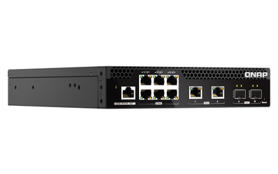 Switch rrjeti QNAP QSW-M2106R-2S2T, 10 porte, Layer 2, i zi