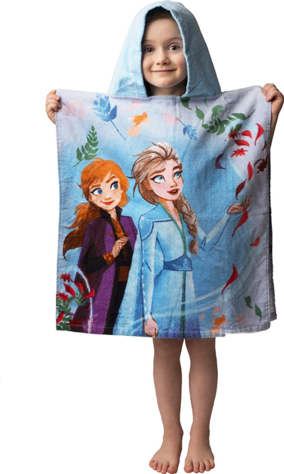 Ponço peshqiri për kalamajt Disney Frozen, 50x115cm, pambuk 100%, blu
