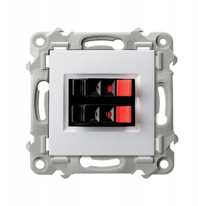 Prizë dyfishe për bokse Ospel White Sapphire GG-2Z/m/00, për mur, montim i fshehtë, IP20, e bardhë
