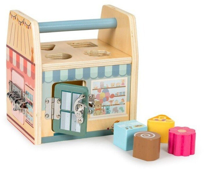 Lodër druri me brava Gerardo's Toys GT61243, edukative, 18m+