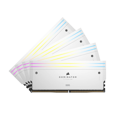 Memorie RAM Corsair Dominator Titanium RGB, 64GB DDR5, 6000MHz, e bardhë