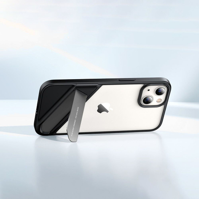 Mbulesë Ugreen Fusion Kickstand për iPhone 13, TPU PC, me qëndrim, e tejdukshme e zezë