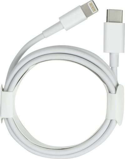 Kabllo USB Type C në Lightning PD, 1 m, 2A 12W, e bardhë