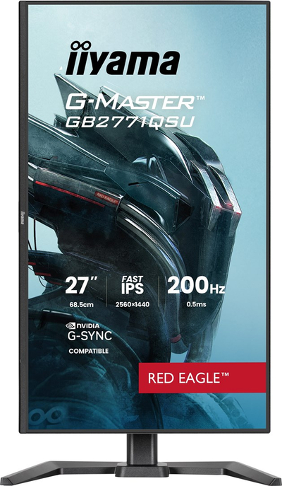 Monitor gaming Iiyama G-MASTER GB2771QSU-B1 Red Eagle, 27\", WQHD 2560 x 1440, 200Hz, i zi
