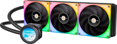 Ftohës uji AIO Thermaltake Toughliquid Ultra 420 RGB, 420 mm, ekran LCD 2.1", i zi