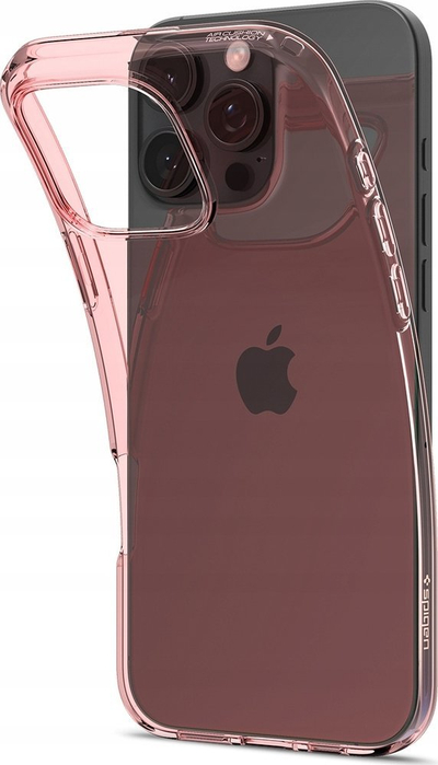 Kapak telefoni Spigen Crystal Flex për iPhone 16 Pro Max, transparent, rozë kristal