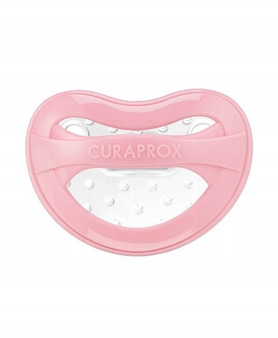 Biberoni Curaprox Baby T0, silikon, ngjyrë rozë