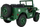 Makinë lodër elektrike Jeep Willys Military, 12V, 3 vende, jeshile ushtarake