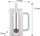 French press Klausberg KB7743, 0.35L, xham borosilikat, gri