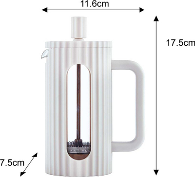 French press Klausberg KB7743, 0.35L, xham borosilikat, gri