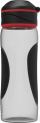 Shishe sportive Quokka Splash, 730 ml, Tritan, transparente me kapak të zi