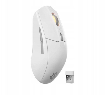 Maus за гејминг SteelSeries Rival 3 Wireless Gen 2, оптички TrueMove Air 18K, 2.4GHz и Bluetooth, бел