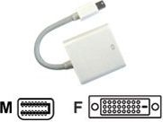 Adaptër Mini DisplayPort në DVI Jou Jye AVC 127, 10 cm, i bardhë