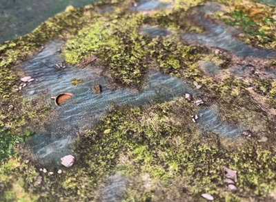 Set terreni Battle Systems BSTFWA008 Lakes &amp; Bogs, për lojëra tabletop, me shumë ngjyra