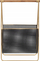 Mbajtëse revistash Fashion, metalike, 37x23x54.5 cm, e zezë me ari