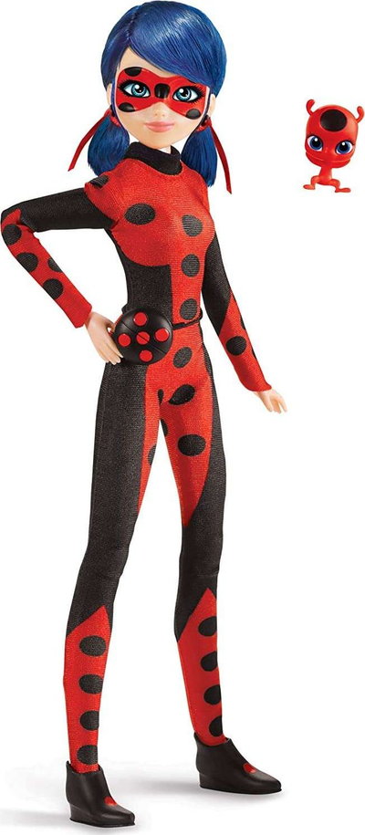 Kukull Miraculous Ladybug Time to De-evilize, me figurë shoqëruese, e kuqe me të zezë