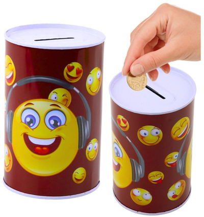 Kursimore metalike Emoticons, 13 x 8cm, blu kafe