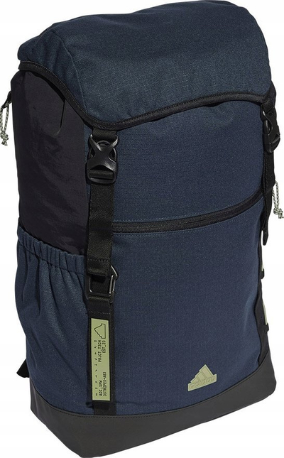 Çantë shpine Adidas City Explorer, me hapësirë të madhe, me xhep përpara me zinxhir, blu e errët