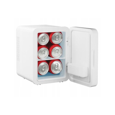 Мини фрижидер за козметика ELLE Home 4L, LED огледало, ладење и загревање, бел