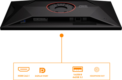 Монитор за гејминг AOC G4 U32G4U, 31.5\", 4K Ултра HD, црн со црвена боја