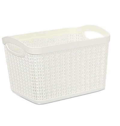 Shportë plastike Üçsan CESTO KNIT M-093, 3.3L, e bardhë