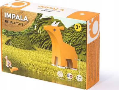 Lodër puzzle HalfToys Impala HAS002, me magnet, 3+, portokalli