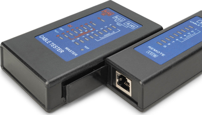 Testues kabllosh rrjeti Digitus, RJ45, për CAT5 CAT6 PoE, i zi