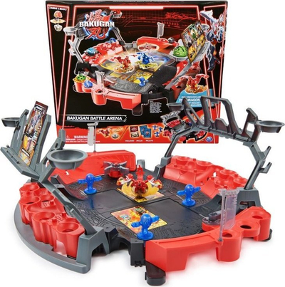 Set loje Bakugan Battle Arena, me figurë Dragonoid Special Attack, i kuq