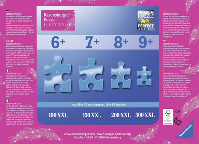 Puzzle Ravensburger Disney Frozen Glittery Snow, 100 elemente
