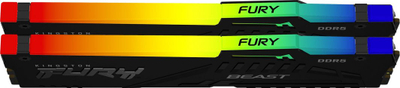 Memorie Kingston Fury Beast RGB, DDR5, 32 GB, 6000 MHz, CL36, KF560C36BBEAK2-32