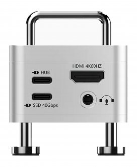 Docking station Ulanzi QT03, USB C me 5 porta, SSD M.2 NVMe, ngjyrë e zezë