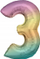 Balon folie ALBI Pastel Rainbow 3, 86 cm, shumëngjyrëshe