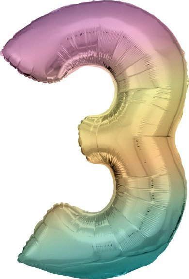 Balon folie ALBI Pastel Rainbow 3, 86 cm, shumëngjyrëshe