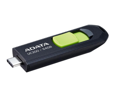 USB ADATA UC300, 64GB, USB 3.2, jeshile e zezë