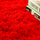 Tapet rrumbullak Strado Round Shaggy, 180x180 cm, BloodyRed, i kuq