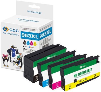 Set kartridha boje G&amp;G GP-H953XLBKCMY-4P, 953XL, 4 ngjyra