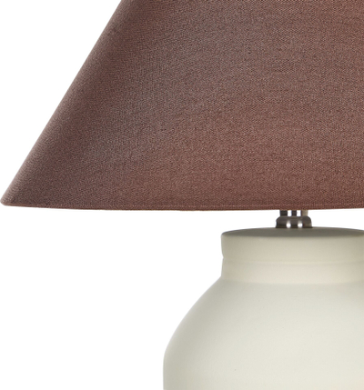 Lampë tavoline RODEIRO Ceramic Light, qeramike, 52cm, bezhë e çelët