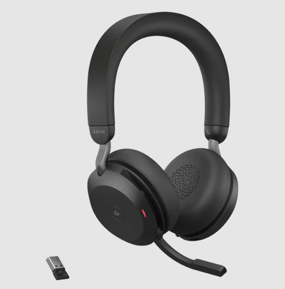 Kufje Jabra Evolve2 75 MS Stereo, USB C, me qëndrim tavoline, të zeza