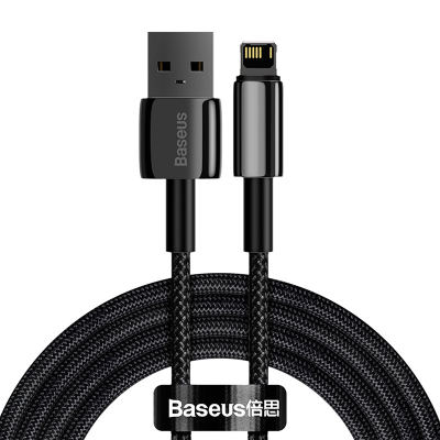 Kabllo USB Baseus CALWJ-A01 USB A në Lightning, 2 m, 2.4A, e zezë